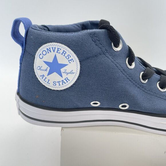 Converse Chuck Taylor Street Mid Unisex Big Kids Shoes Sneakers Blue Size 2 New - Picture 5 of 10